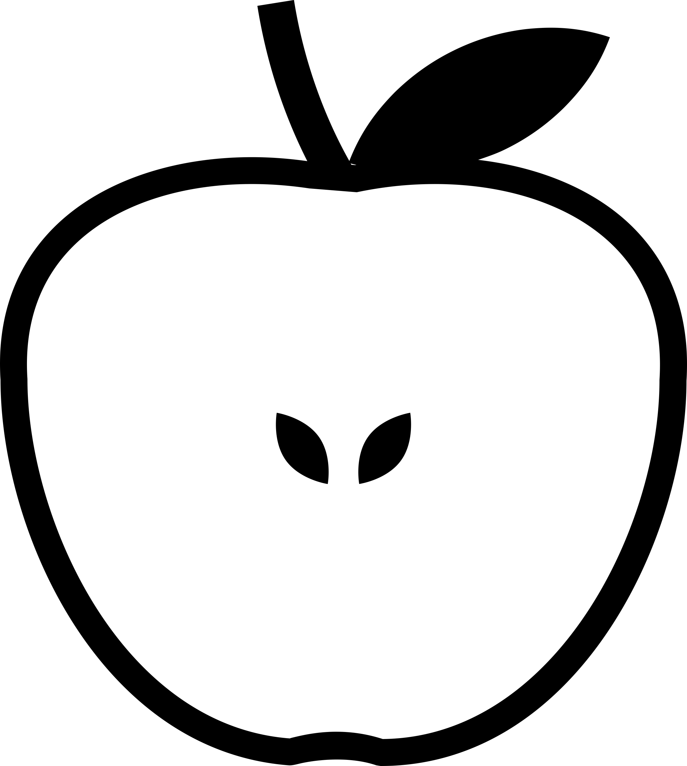 Half Apple Line Art Illustration Svg Free Vectors